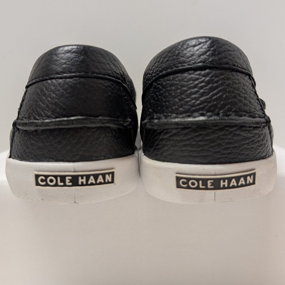 Cole Haan Nantucket Penny Loafers in Black Pebbled Leather - Picture 11 of 16